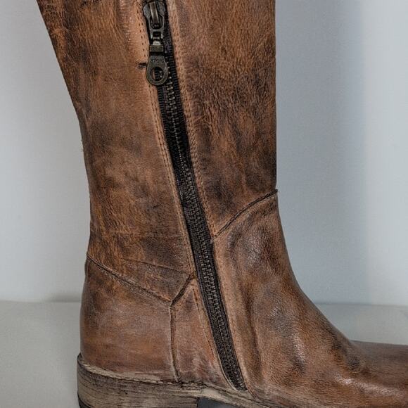 Bed Stu Manchester Knee High Leather Lace Back Boots - Picture 7 of 16